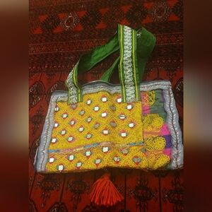 Embroidered Multicolor Tote Bag